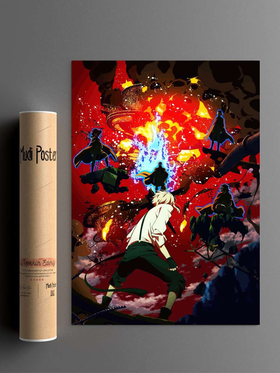 Bungo Stray dogs Anime Poster Çerçevesiz Yüksek Kalite Anime Duvar Poster