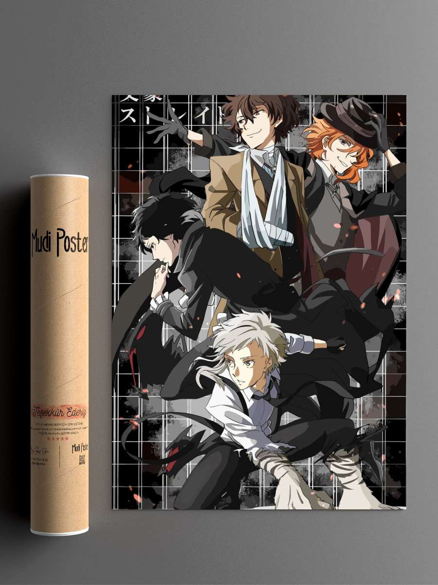 Bungo Stray Dogs Anime Poster Çerçevesiz Yüksek Kalite Anime Duvar Poster
