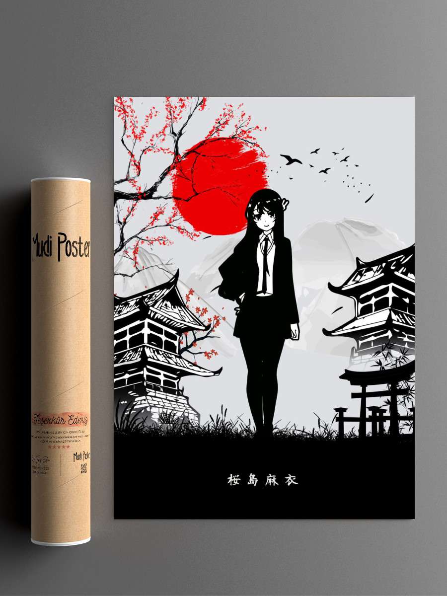 Bunny Girl Anime Anime Poster Çerçevesiz Yüksek Kalite Anime Duvar Poster