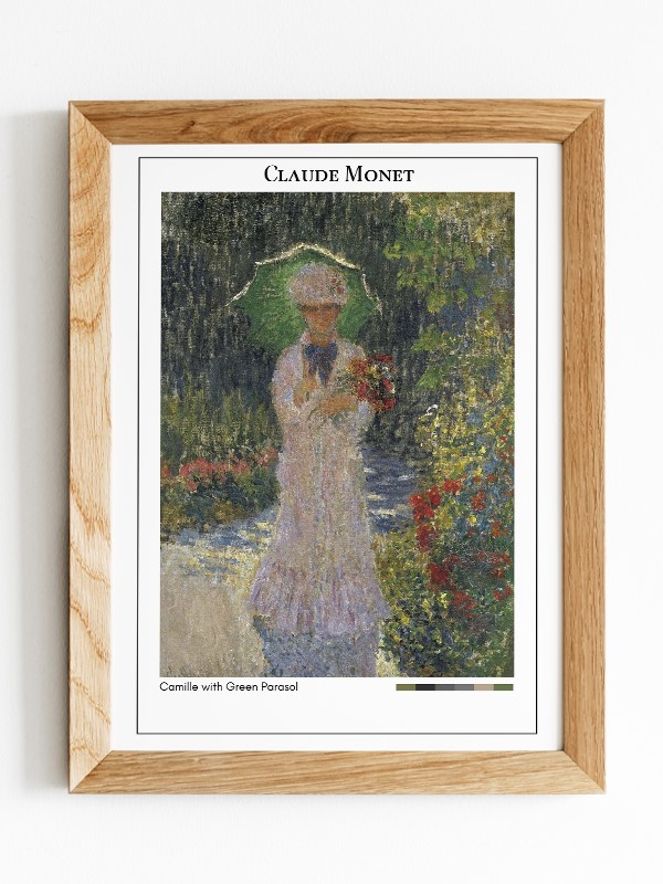 Claude Monet Camille with Green Parasol Poster