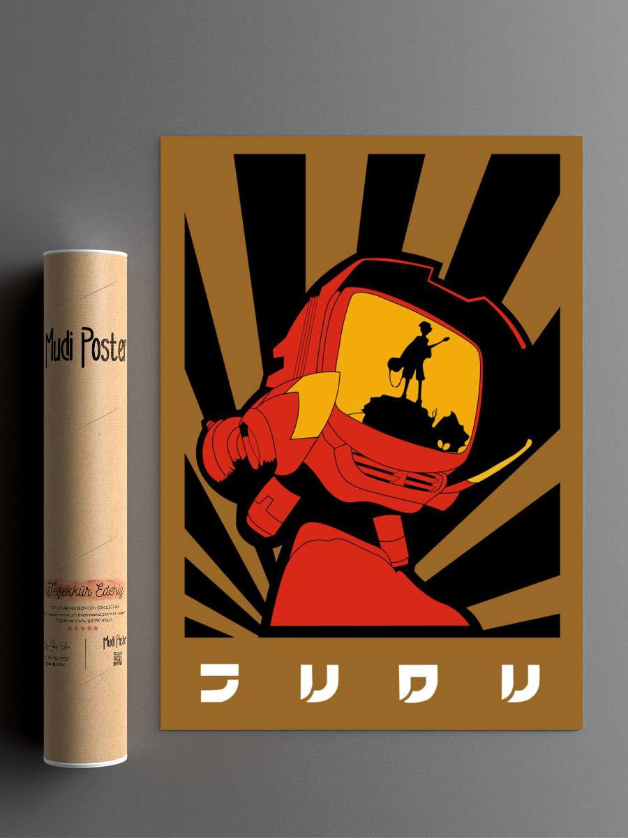 Canti FLCL Anime Poster Çerçevesiz Yüksek Kalite Anime Duvar Poster