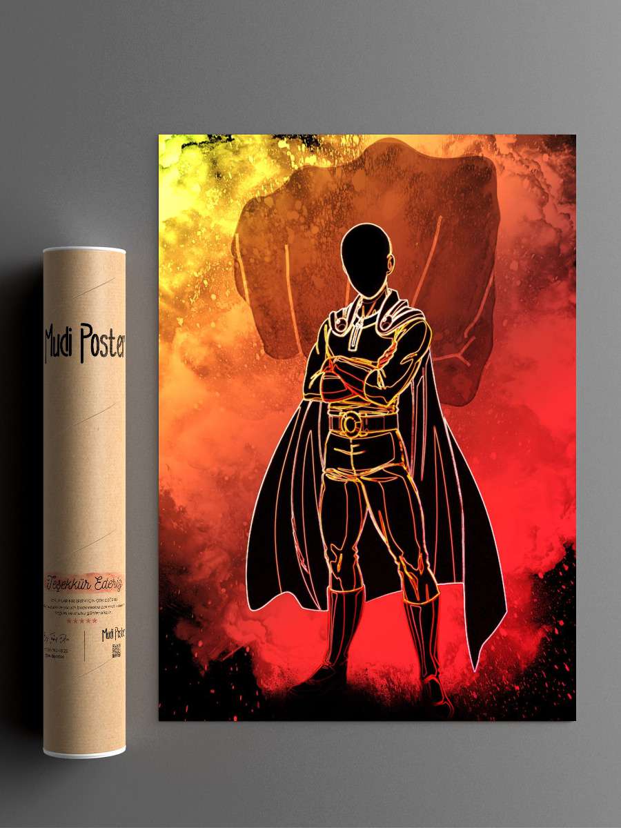 Caped Baldy s Soul Anime Poster Çerçevesiz Yüksek Kalite Anime Duvar Poster