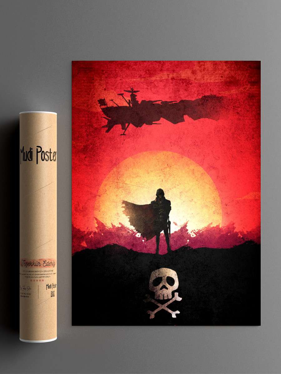 Captain Harlock Anime Poster Çerçevesiz Yüksek Kalite Anime Duvar Poster