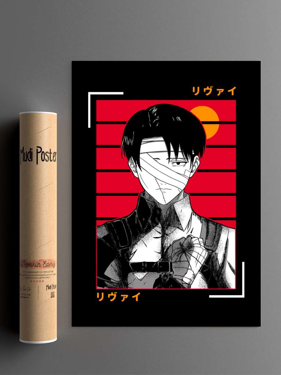 Captain Levi 16 Anime Poster Çerçevesiz Yüksek Kalite Anime Duvar Poster