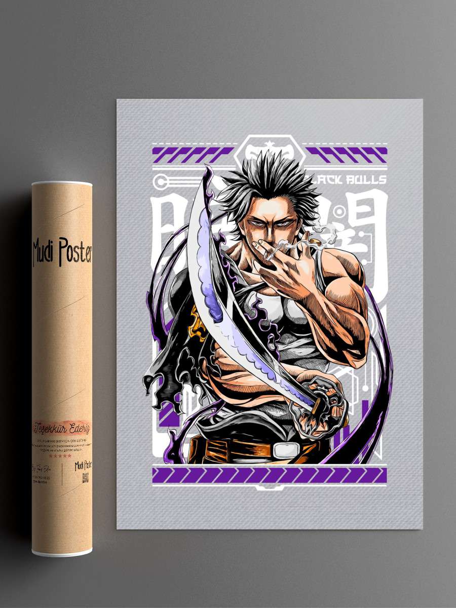 Captain Yami Anime Poster Çerçevesiz Yüksek Kalite Anime Duvar Poster