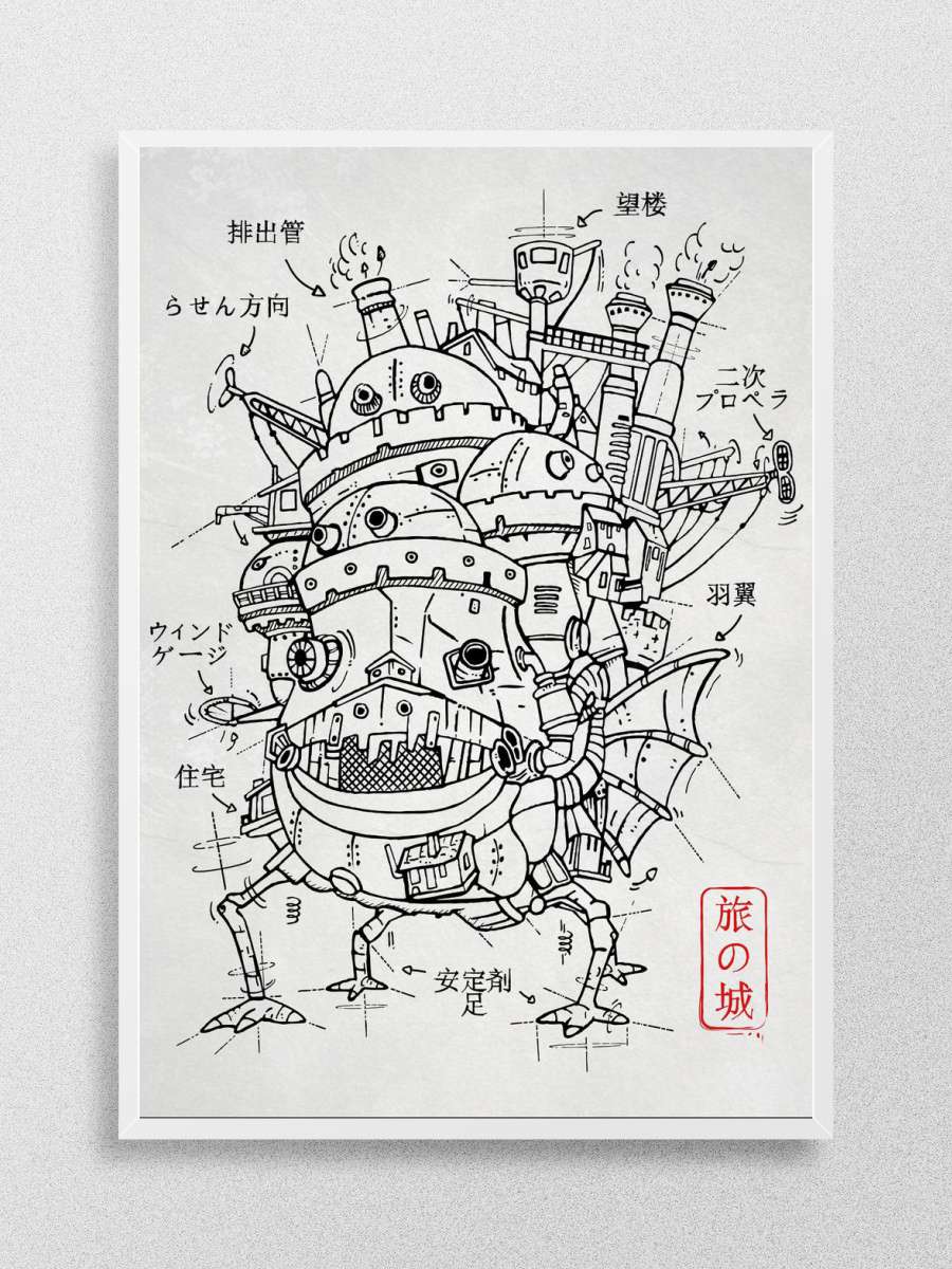 Casle plan Anime Poster Çerçevesiz Yüksek Kalite Anime Duvar Poster
