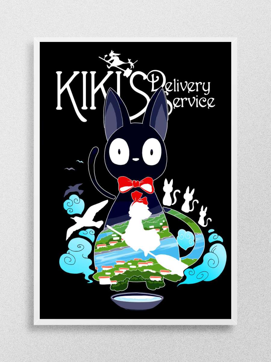 Cat And Witch Halloween Anime Poster Çerçevesiz Yüksek Kalite Anime Duvar Poster