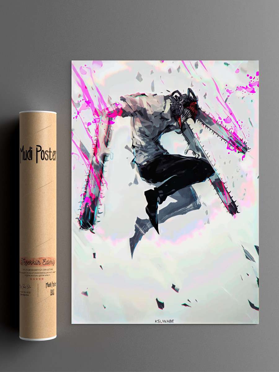 chainsaw man anime Anime Poster Çerçevesiz Yüksek Kalite Anime Duvar Poster