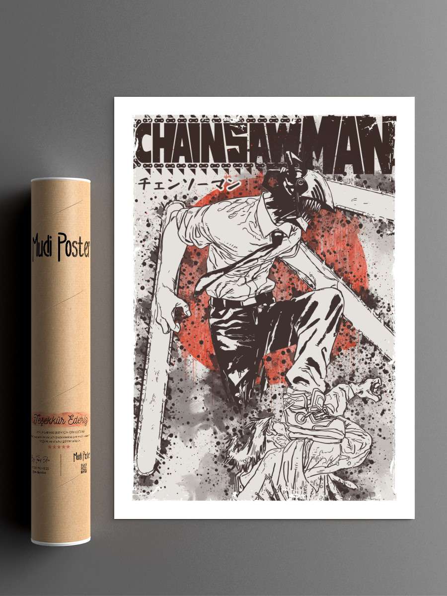 Chainsaw Man Anime Poster Çerçevesiz Yüksek Kalite Anime Duvar Poster