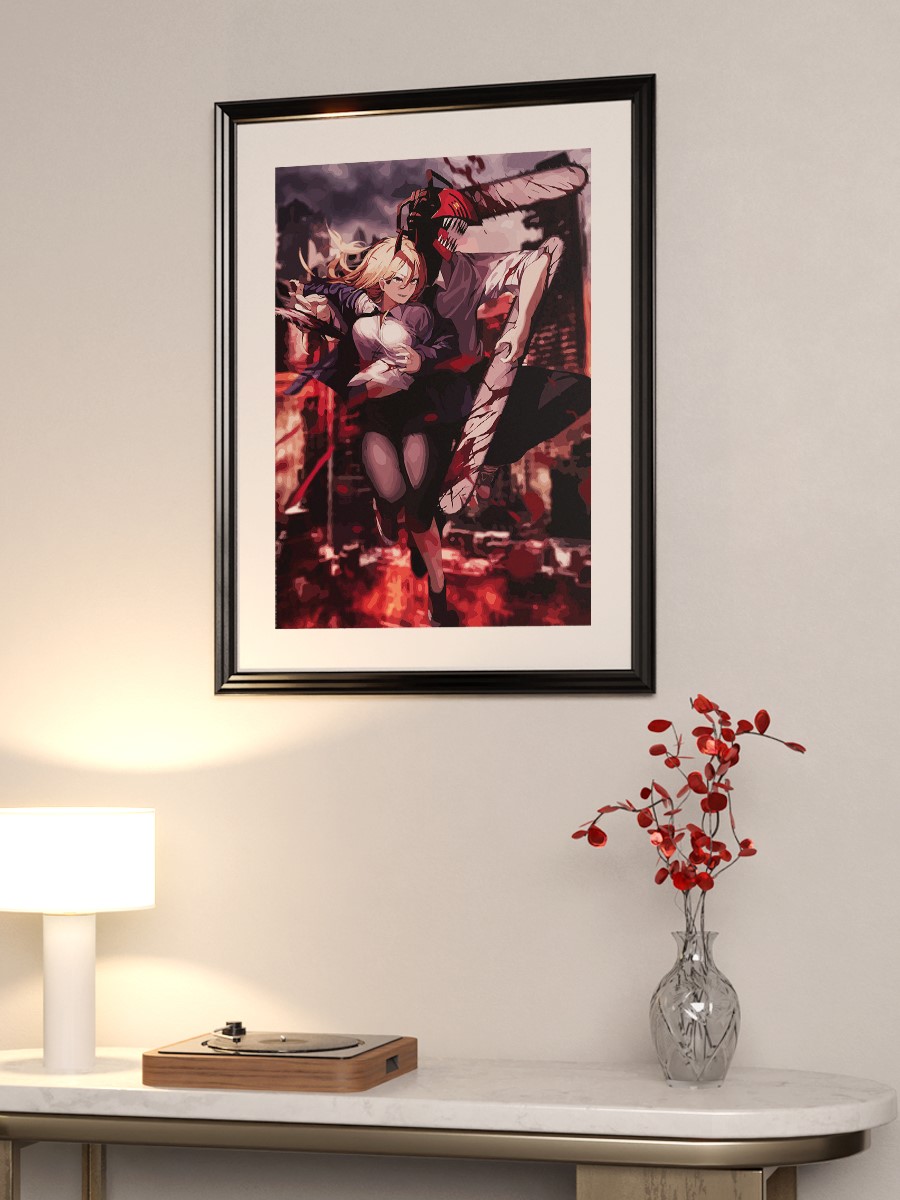 chainsaw man Anime Poster Çerçevesiz Yüksek Kalite Anime Duvar Poster