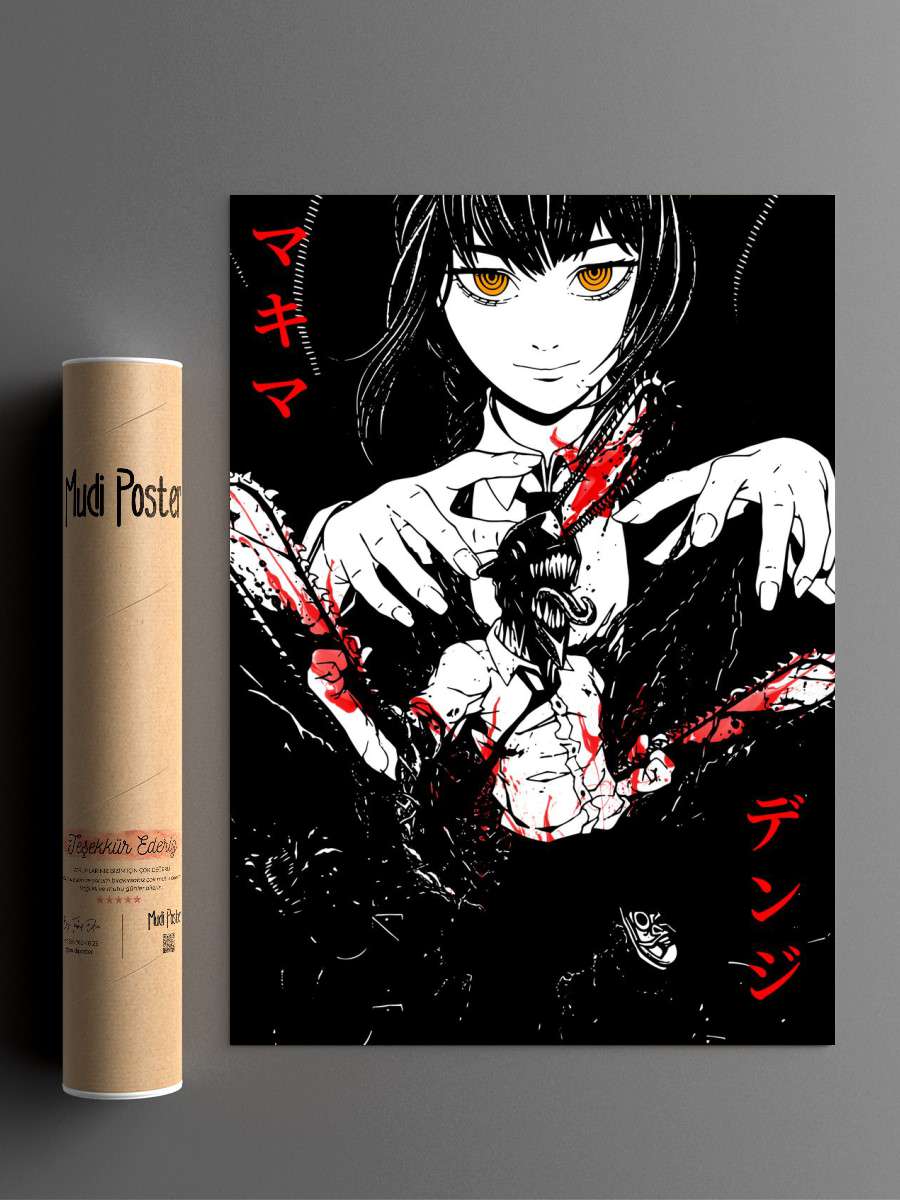 Chainsaw Man Anime Poster Çerçevesiz Yüksek Kalite Anime Duvar Poster
