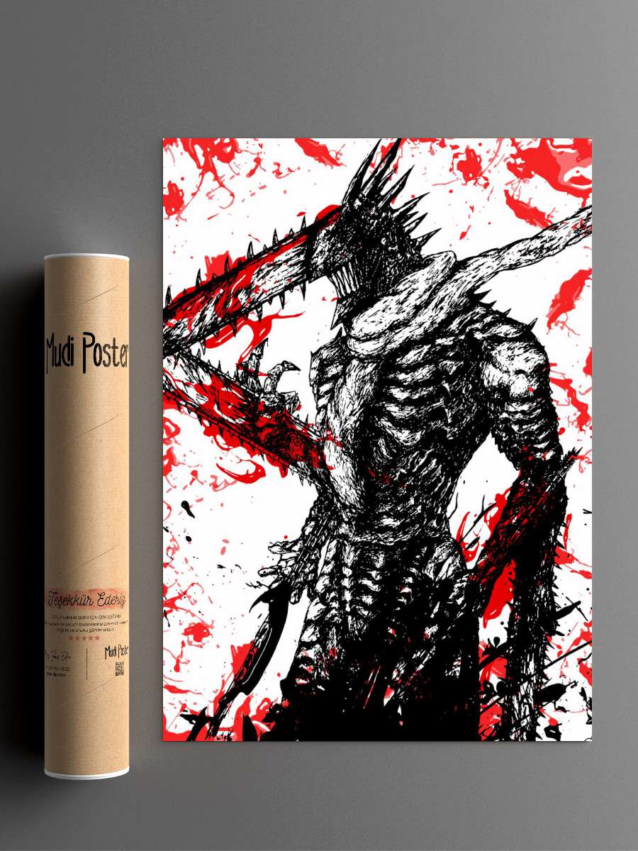 Chainsaw Man Anime Poster Çerçevesiz Yüksek Kalite Anime Duvar Poster