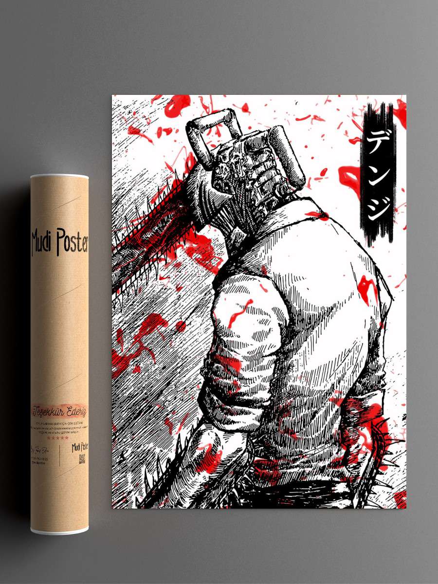Chainsaw Man Anime Poster Çerçevesiz Yüksek Kalite Anime Duvar Poster