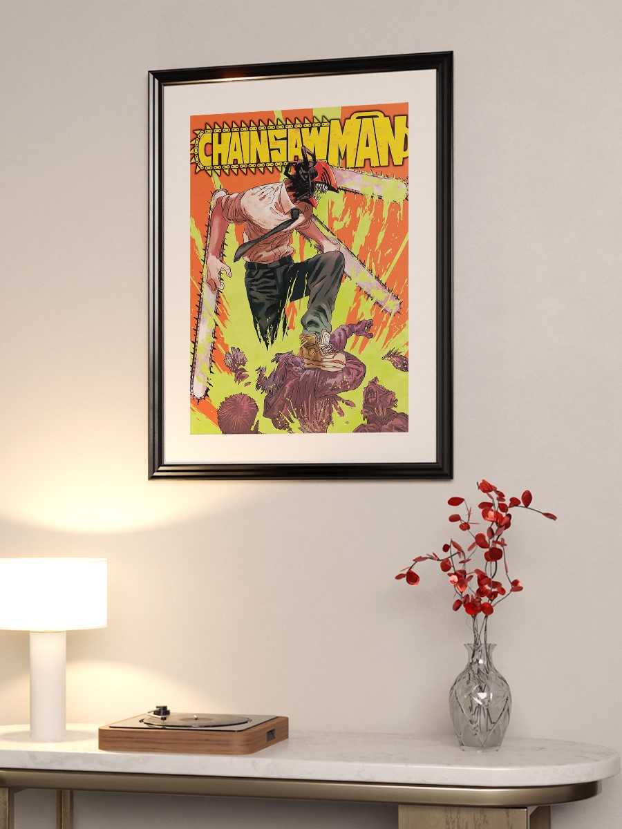 Chainsaw Man Anime Poster Çerçevesiz Yüksek Kalite Anime Duvar Poster