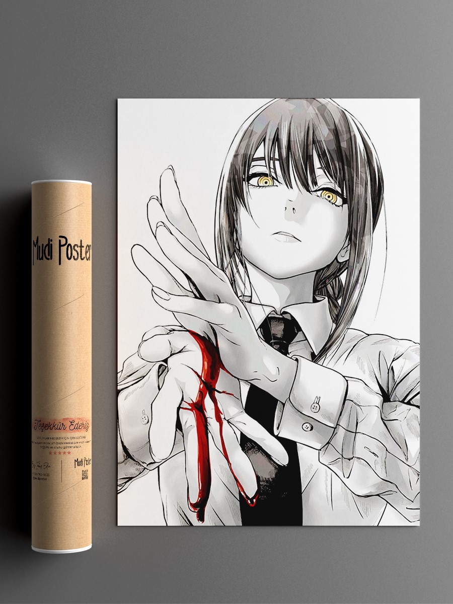 Chainsaw Man Anime Poster Çerçevesiz Yüksek Kalite Anime Duvar Poster