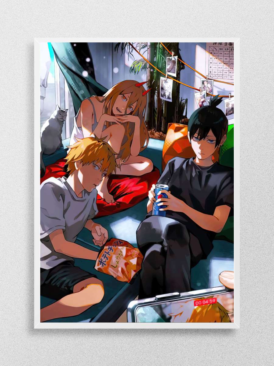 Chainsaw Man Anime Poster Çerçevesiz Yüksek Kalite Anime Duvar Poster
