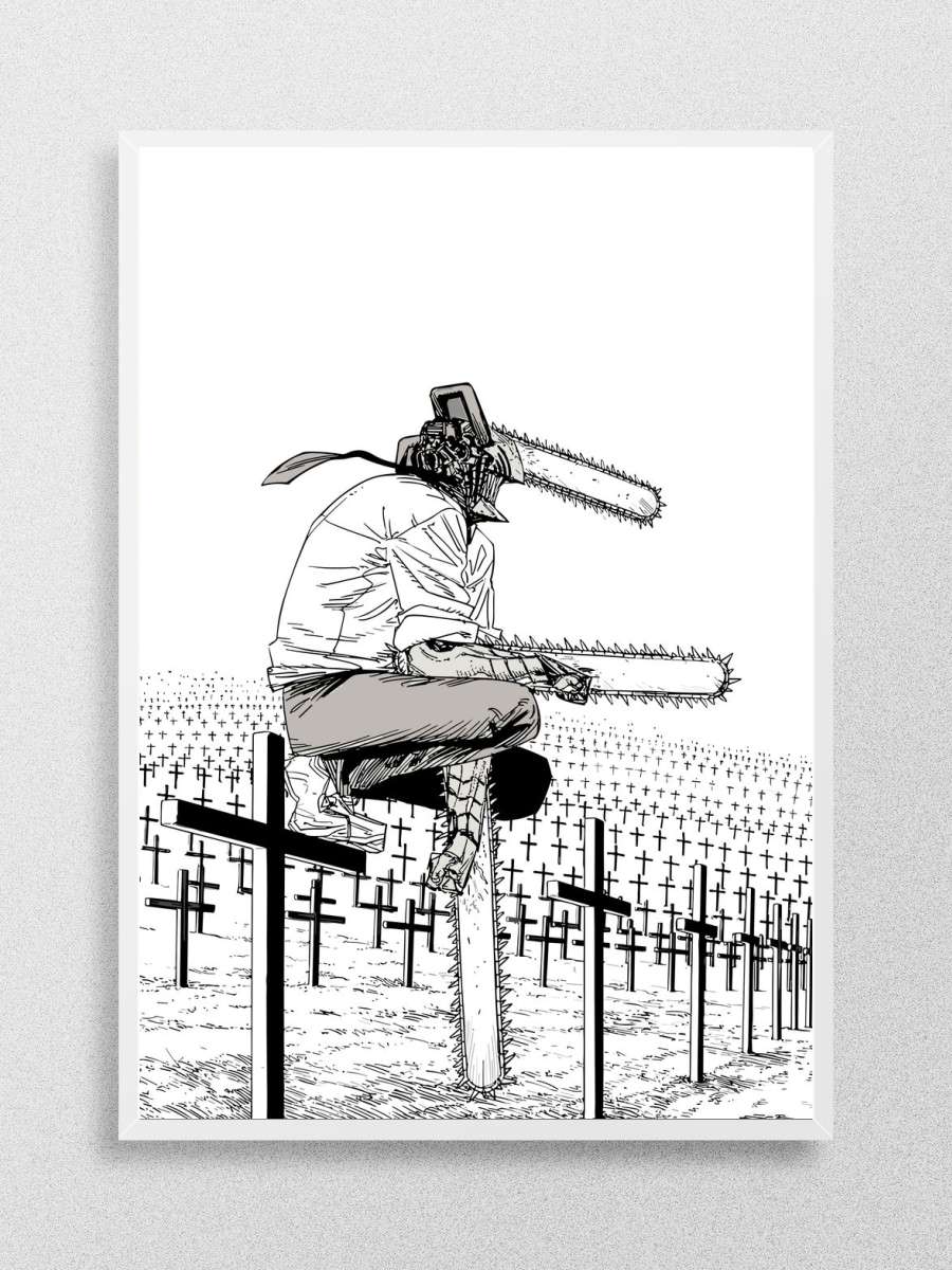 Chainsaw Man Anime Poster Çerçevesiz Yüksek Kalite Anime Duvar Poster