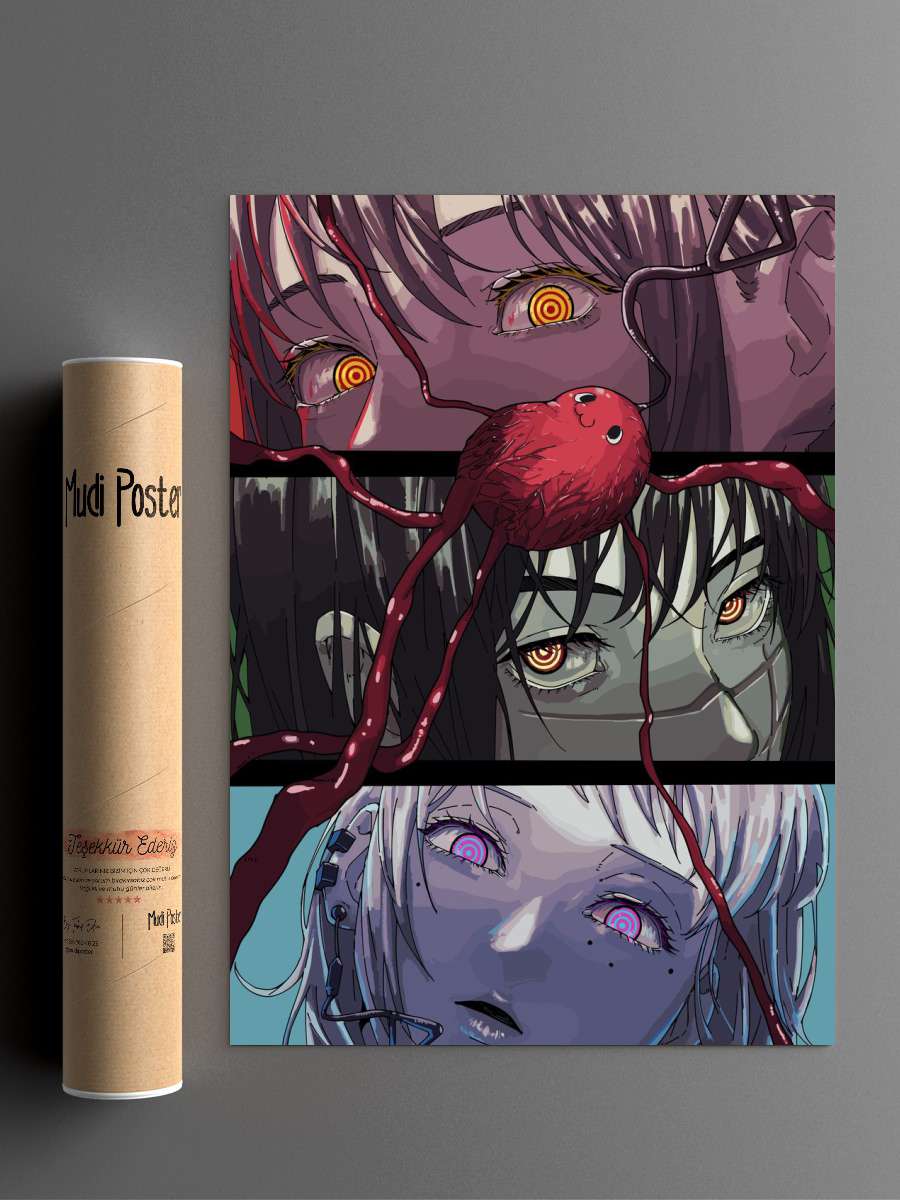 Chainsaw Man Anime Poster Çerçevesiz Yüksek Kalite Anime Duvar Poster