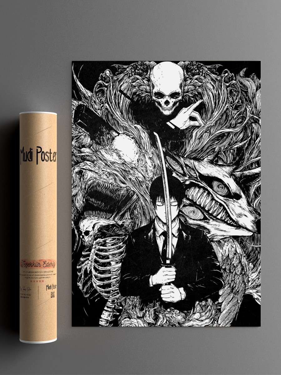 Chainsaw Man Anime Poster Çerçevesiz Yüksek Kalite Anime Duvar Poster