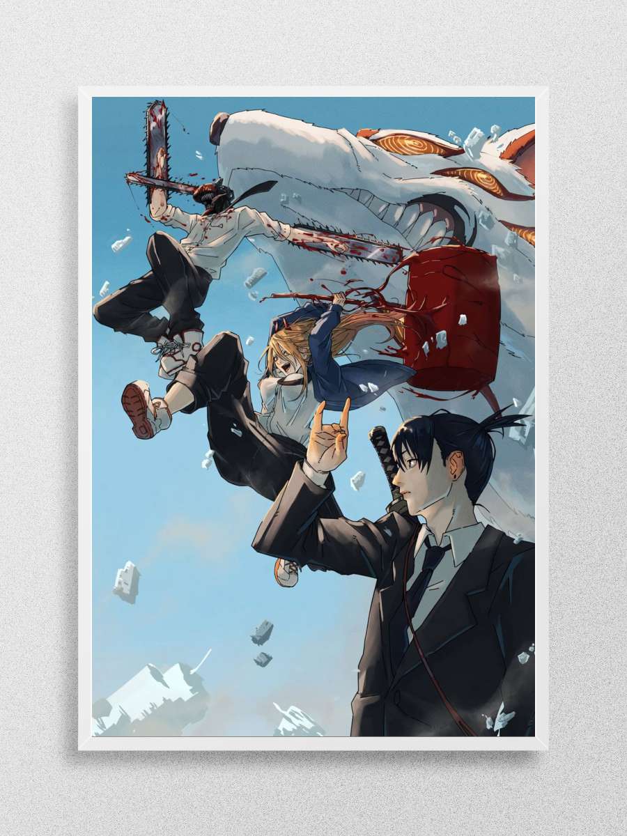 chainsawman Anime Poster Çerçevesiz Yüksek Kalite Anime Duvar Poster