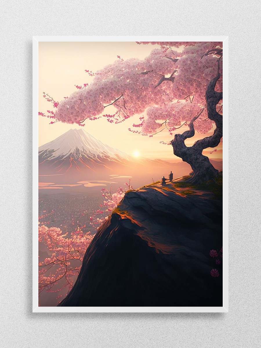 cherry blossom japan  Anime Poster Çerçevesiz Yüksek Kalite Anime Duvar Poster