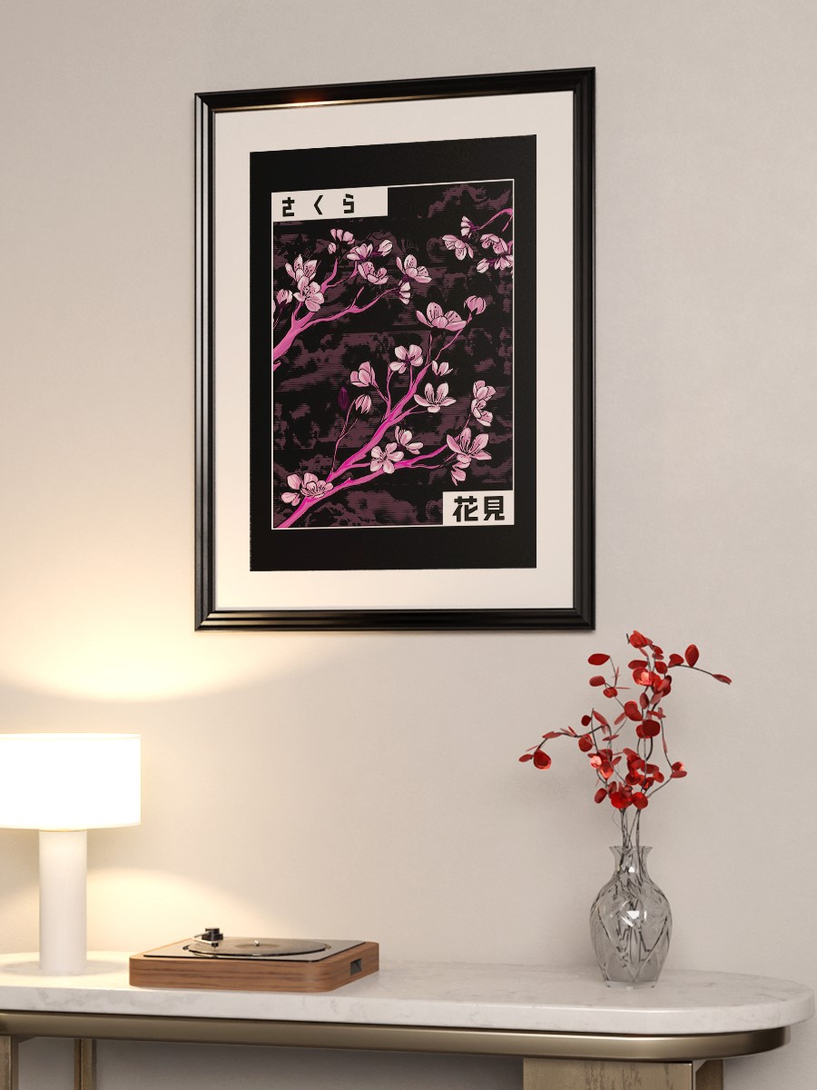 cherry blossom sakura tree Anime Poster Çerçevesiz Yüksek Kalite Anime Duvar Poster