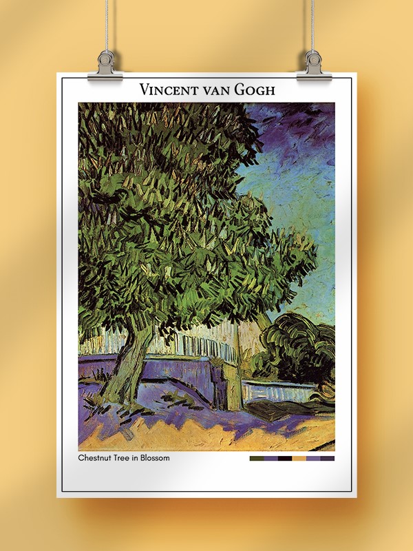 Vincent van Gogh Chestnut Tree in Blossom Poster