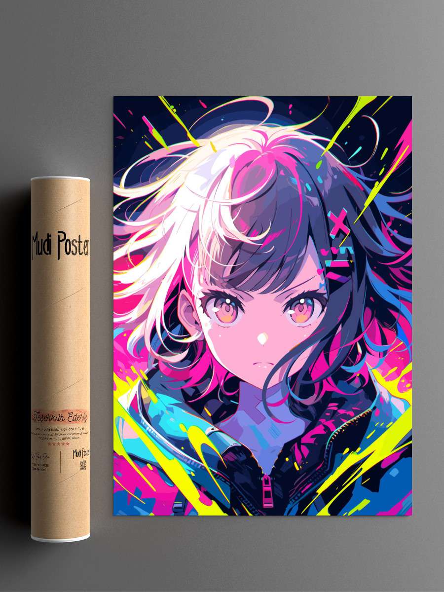 Chiaki Nanami Danganronpa Anime Poster Çerçevesiz Yüksek Kalite Anime Duvar Poster