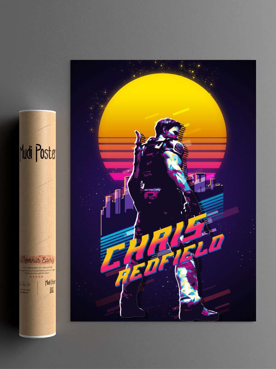Chris Redfield Anime Poster Çerçevesiz Yüksek Kalite Anime Duvar Poster
