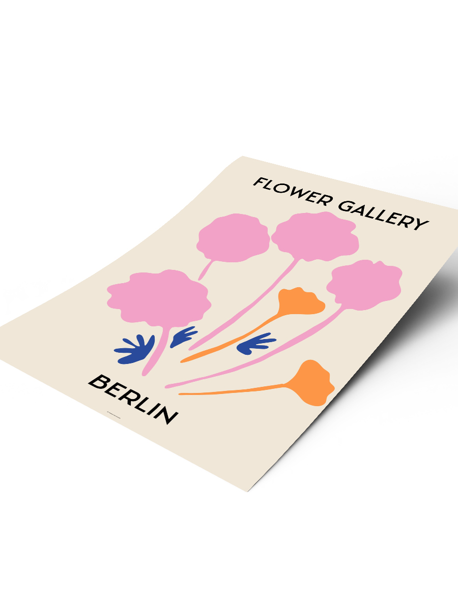 Çiçek Galerisi Berlin Soyut Modern Poster Çerçevesiz Duvar Tablosu Sanatsal Poster