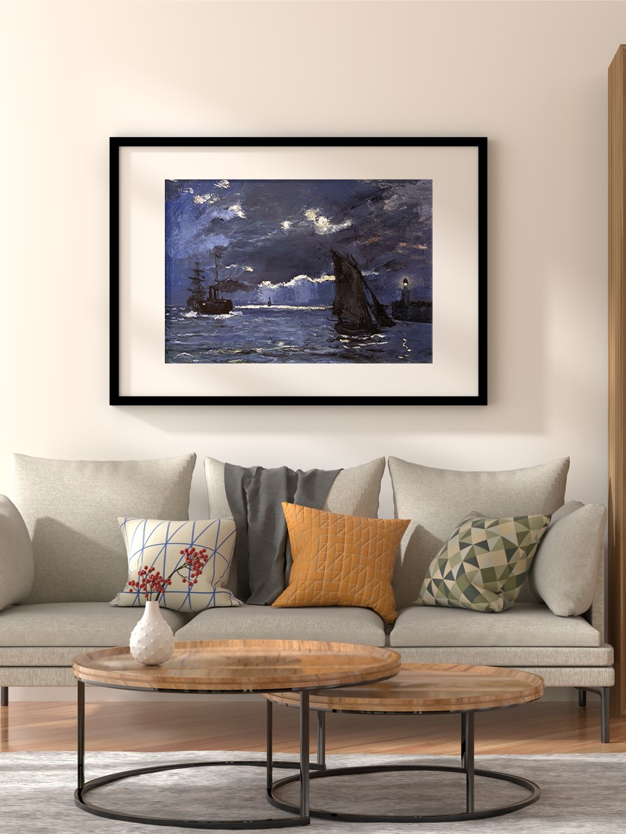 Claude Monet Seascape Tablo Sanatsal Ünlü Ressam Poster Çerçevesiz Yüksek Kalite Poster