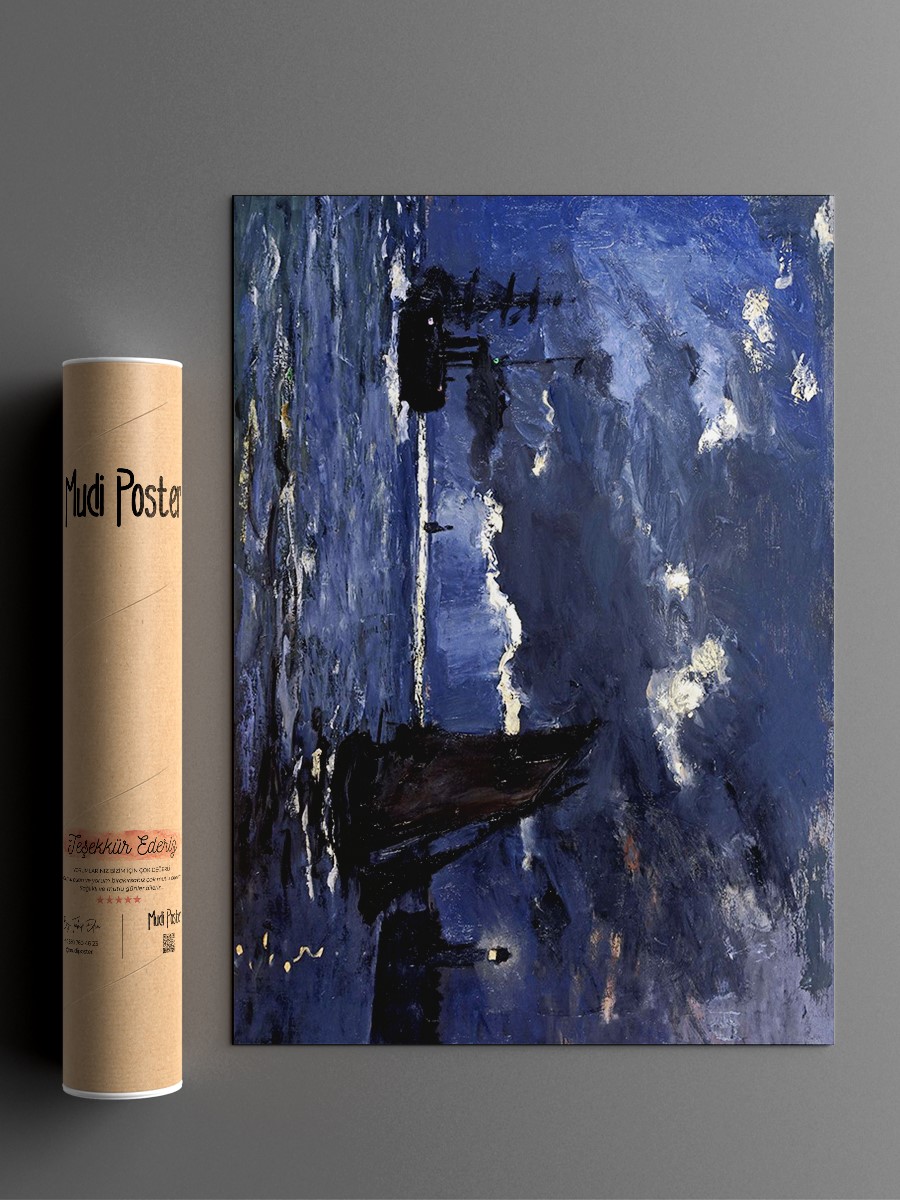 Claude Monet Seascape Tablo Sanatsal Ünlü Ressam Poster Çerçevesiz Yüksek Kalite Poster