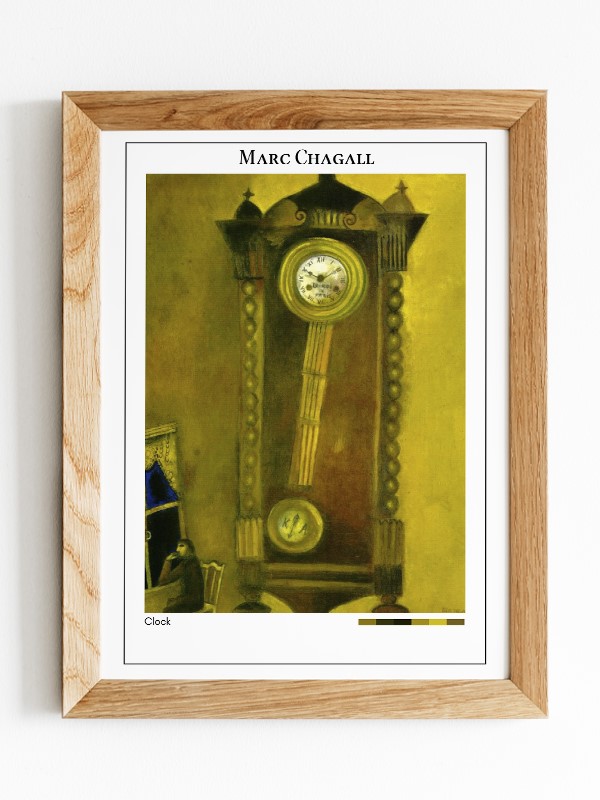 Marc Chagall Clock Poster