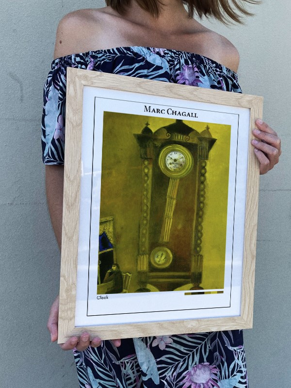 Marc Chagall Clock Poster