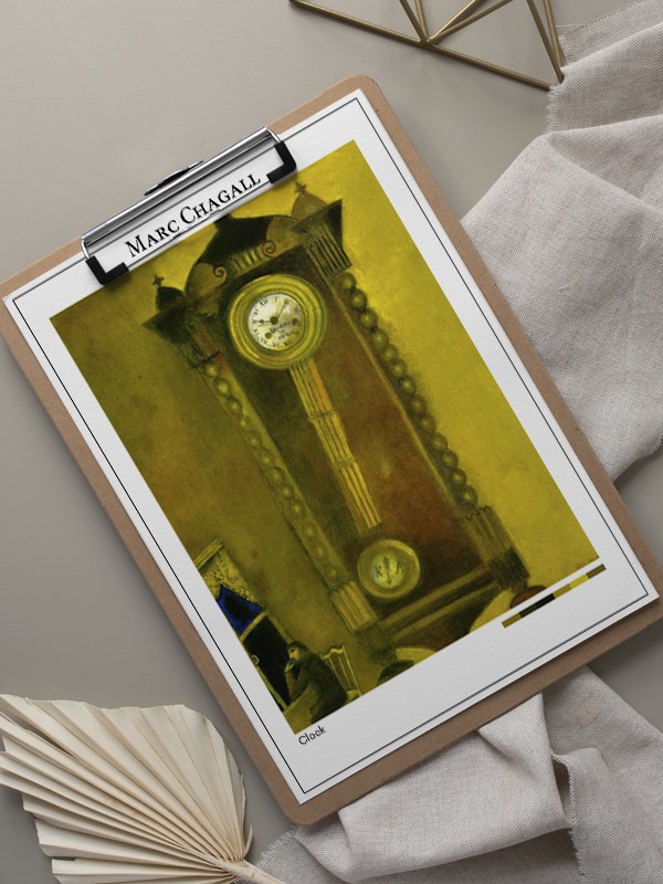 Marc Chagall Clock Poster