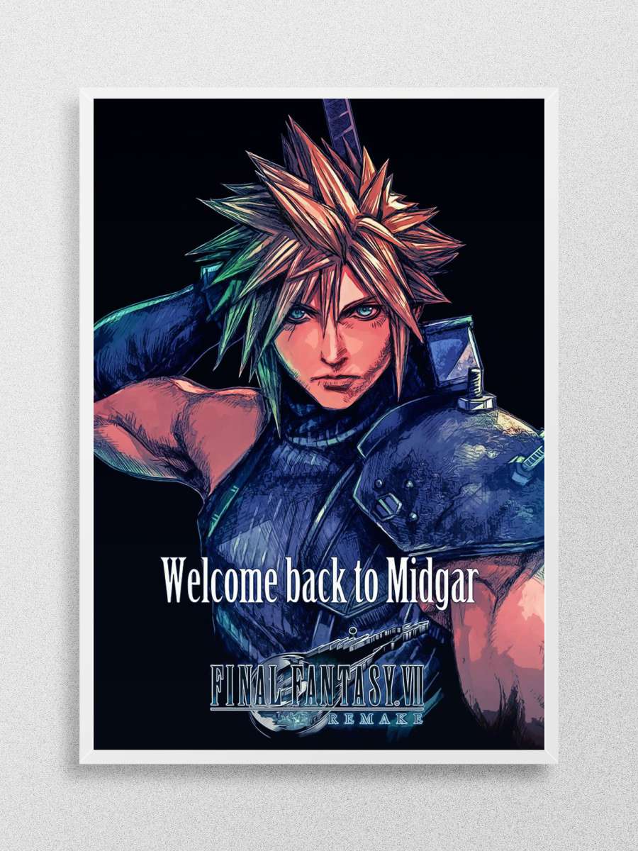 CLOUD STRIFE FINAL FANTASY Anime Poster Çerçevesiz Yüksek Kalite Anime Duvar Poster