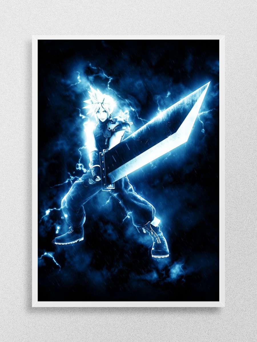 Cloud Strife Anime Poster Çerçevesiz Yüksek Kalite Anime Duvar Poster