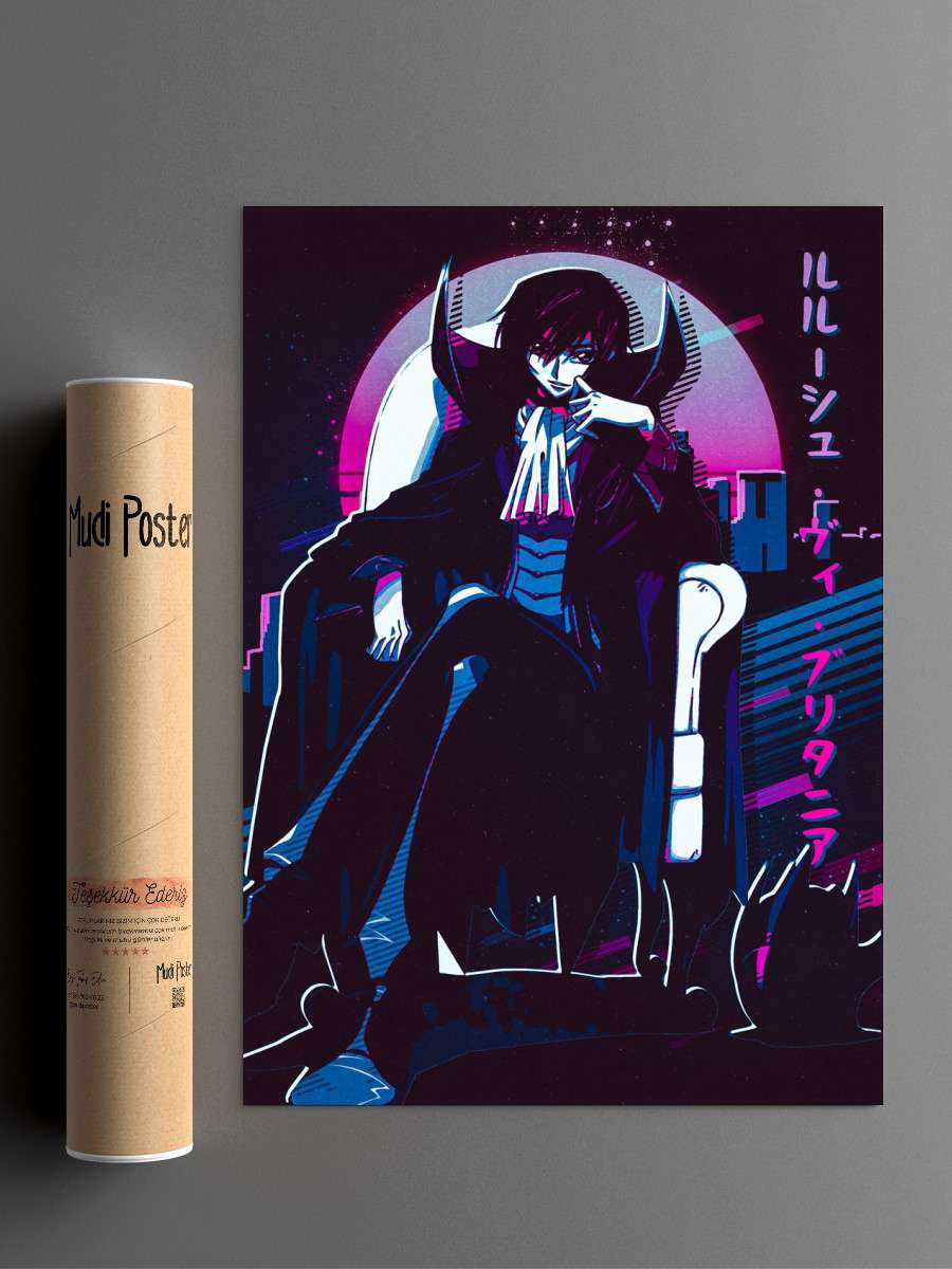 Code Geass Lelouch Anime Poster Çerçevesiz Yüksek Kalite Anime Duvar Poster