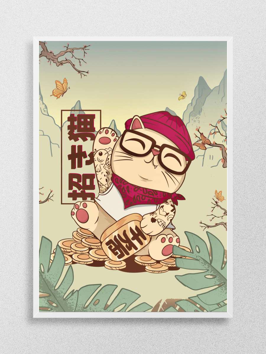 Cool maneki neko Anime Poster Çerçevesiz Yüksek Kalite Anime Duvar Poster