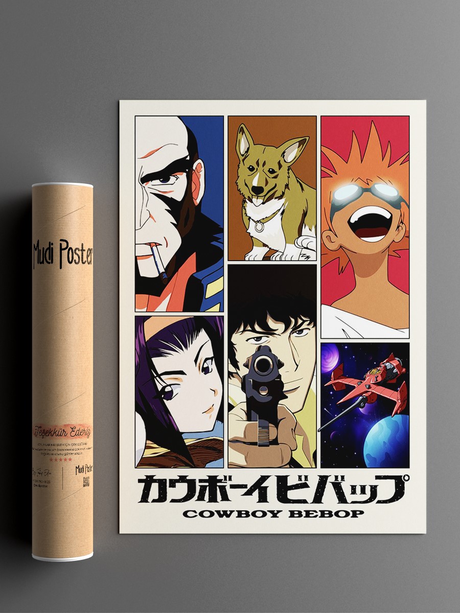 cowboy bebop eyes face Anime Poster Çerçevesiz Yüksek Kalite Anime Duvar Poster