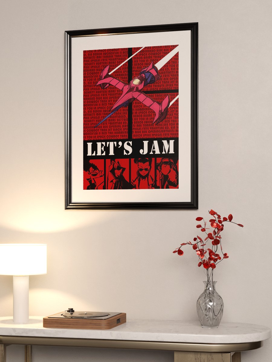 Cowboy Bebop lets jam Anime Poster Çerçevesiz Yüksek Kalite Anime Duvar Poster