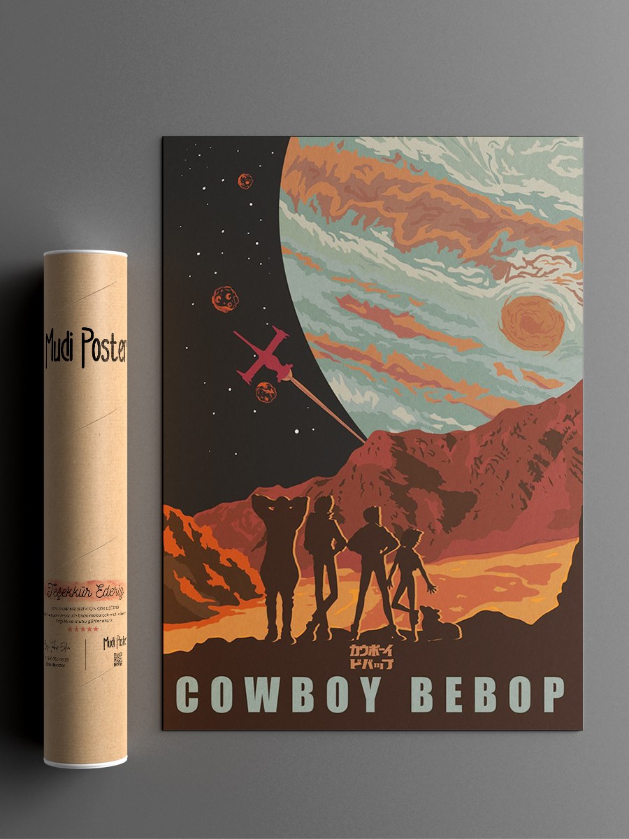 Cowboy Bebop Anime Poster Çerçevesiz Yüksek Kalite Anime Duvar Poster