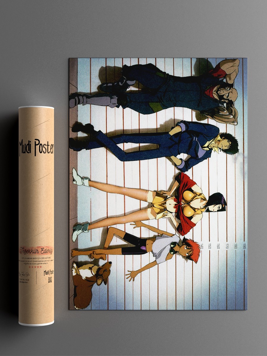 Cowboy Bebop Anime Poster Çerçevesiz Yüksek Kalite Anime Duvar Poster