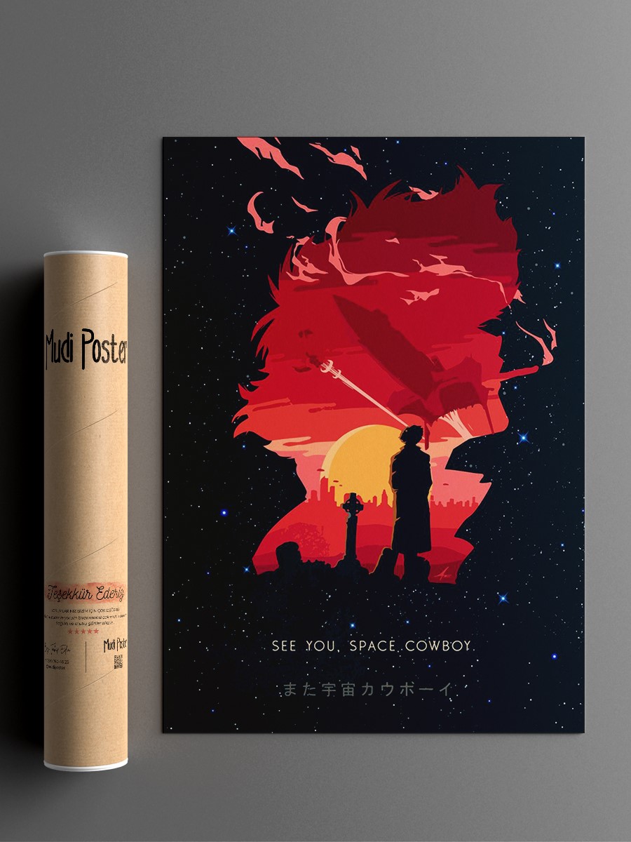 Cowboy Bebop Anime Poster Çerçevesiz Yüksek Kalite Anime Duvar Poster