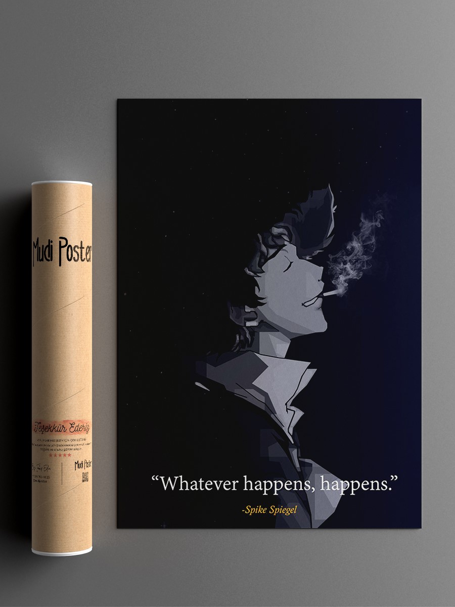 Cowboy Bebop Quotes Anime Poster Çerçevesiz Yüksek Kalite Anime Duvar Poster