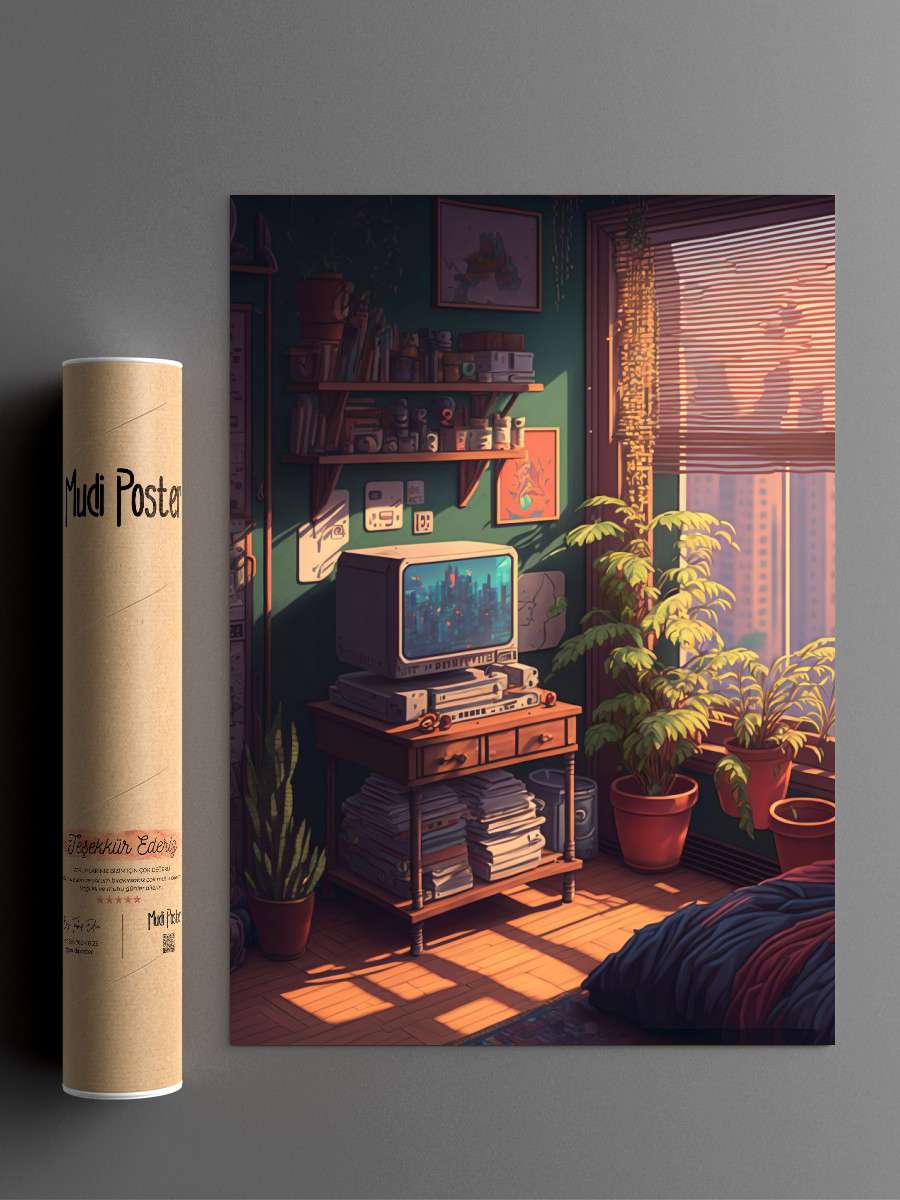 Cozy Game Room Anime Poster Çerçevesiz Yüksek Kalite Anime Duvar Poster