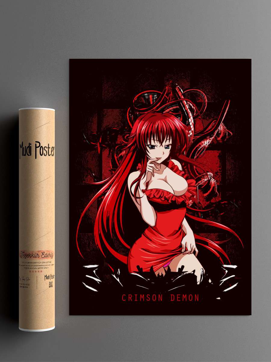 Crimson Demon Anime Poster Çerçevesiz Yüksek Kalite Anime Duvar Poster
