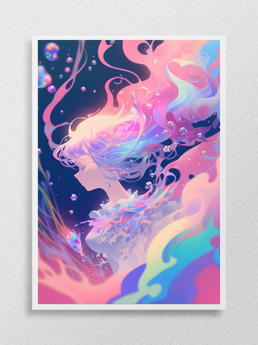 cute amine girl Anime Poster Çerçevesiz Yüksek Kalite Anime Duvar Poster