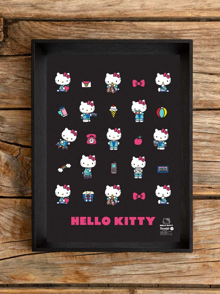 Cute Black Pattern Anime Poster Çerçevesiz Yüksek Kalite Anime Duvar Poster