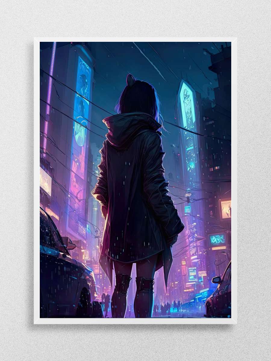 Cyberpunk Anime Girl Anime Poster Çerçevesiz Yüksek Kalite Anime Duvar Poster